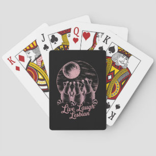 Jeu De Cartes Vivez Riez Lesbienne Raton Laveur Lesbienne Fierté