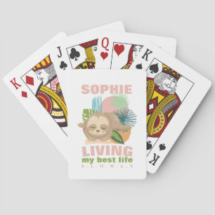 Jeu De Cartes Vivre Ma Meilleure Vie Mignonne Sloth Drôle