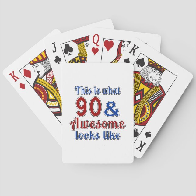Jeu De Cartes Voici à quoi ressemblent 90 et génial (dos)