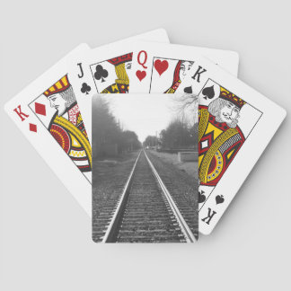 Jeu De Cartes Voie ferrée en noir et blanc