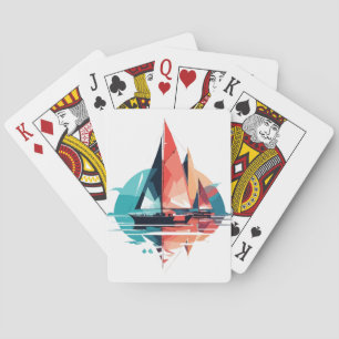 Jeu De Cartes Voile Mer Calme Océan Tranquille Extérieur Aventur