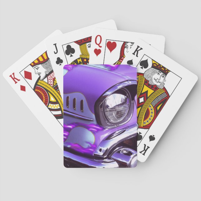 Jeu De Cartes Voiture classique : Chevrolet avec le capot (dos)