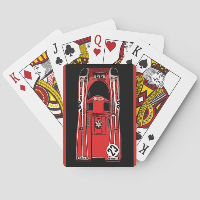 JEU DE CARTES VOITURE DE COURSE - VICTOIRE (dos)