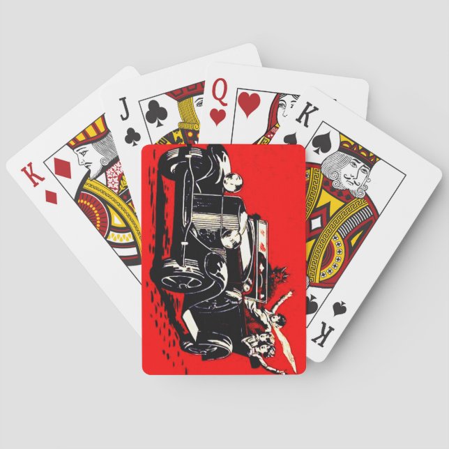 Jeu De Cartes Voiture rouge Krampus Kidnapping (dos)