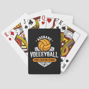 Jeu De Cartes Volleyball AJOUTER TEXTE École Varsity Team Joueur