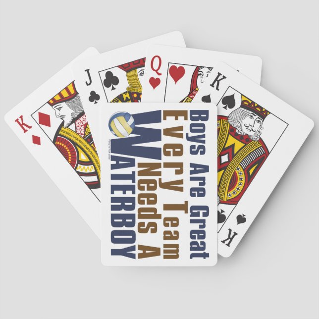 Jeu De Cartes Vollyball Waterboy en bleu (dos)