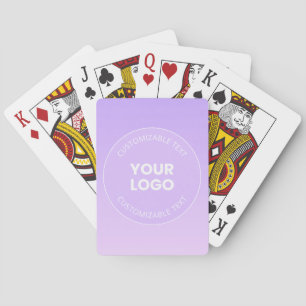 Jeu De Cartes Votre logo   Dégradé Ombre de la lavande subtile