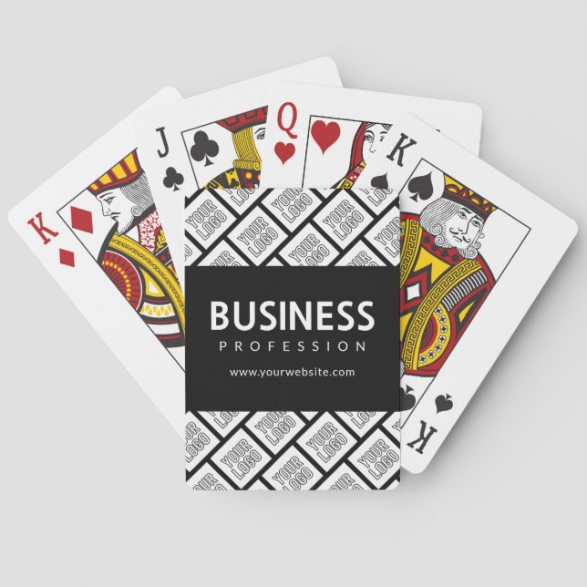 Jeu De Cartes Votre logo Motif et nom commercial modifiable (dos)