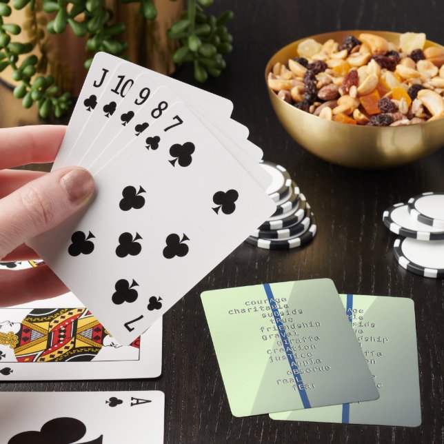 Jeu De Cartes Votre nom ou message avec Crosswords ? Vert (In Situ)