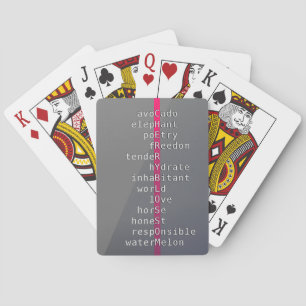 Jeu De Cartes Votre nom ou message avec des mots croisés ?