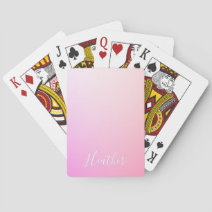 Jeu De Cartes Votre nom ou mot   Pink Ombre Gradation