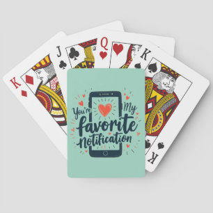 Jeu De Cartes Vous êtes mon affection numérique de notification 