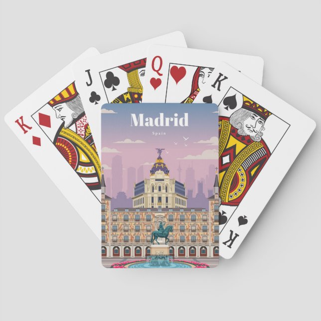 Jeu De Cartes Voyage Art Voyage à Madrid Espagne (dos)