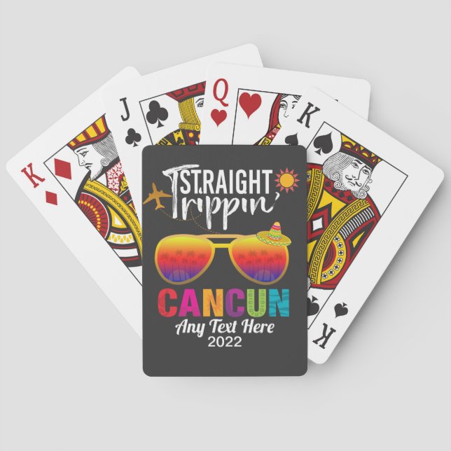 Jeu De Cartes Voyage droit Cancun Mexique Vacances voyage  (dos)