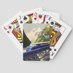 Jeu De Cartes Voyage ferroviaire en Europe vintage
