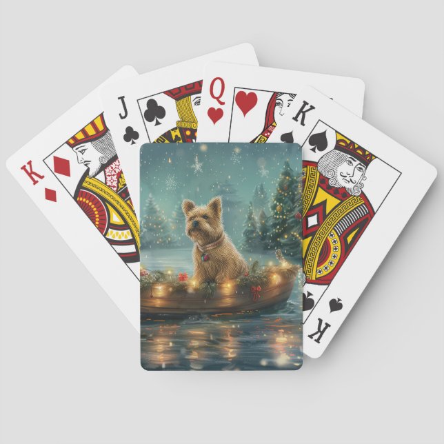 Jeu De Cartes Voyage festif de Noël de Cairn Terrier (dos)