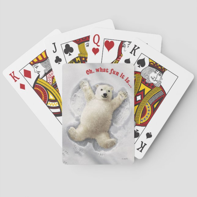 Jeu De Cartes Vraiment grand ange de neige (dos)