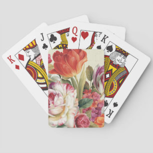 Jeu De Cartes Vue Jardin Fleurs Jetées