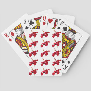 Jeu De Cartes Vue latérale de l'Hibiscus rouge