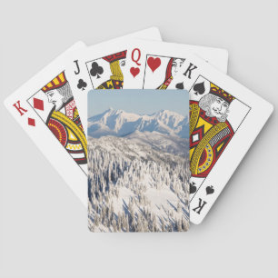 Jeu De Cartes Vue Pittoresque sur les montagnes et les arbres de