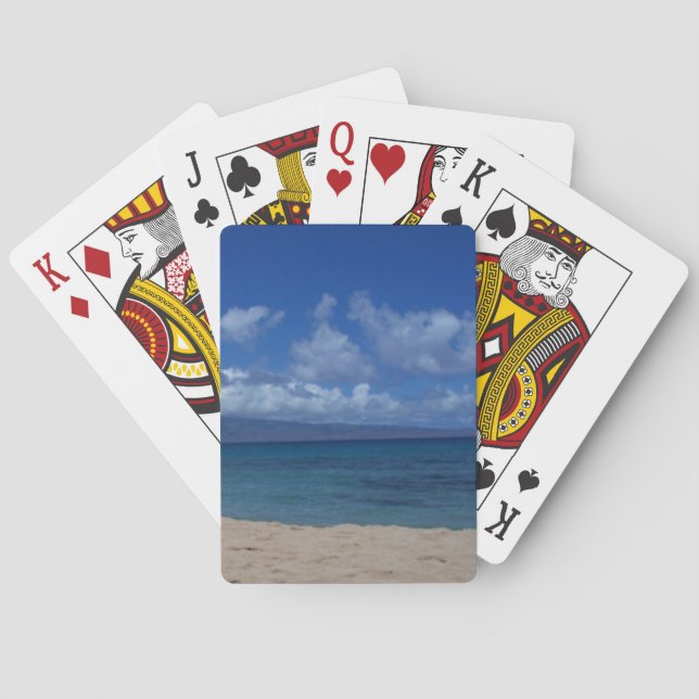 Jeu De Cartes Vue sur l'océan de la plage de Maui (dos)