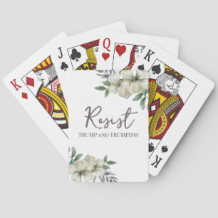 Jeu De Cartes Watercolor Floral résiste à la politique