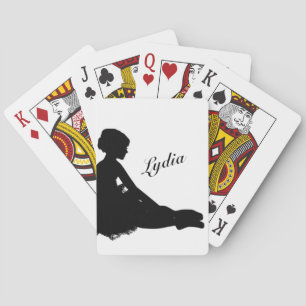 Jeu De Cartes Weary Ballerina Personnalisé w Nom Lecture de vélo
