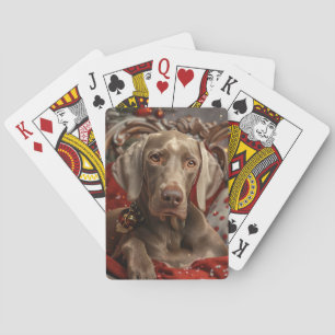 Jeu De Cartes Weimaraner Chien Festif de Noël