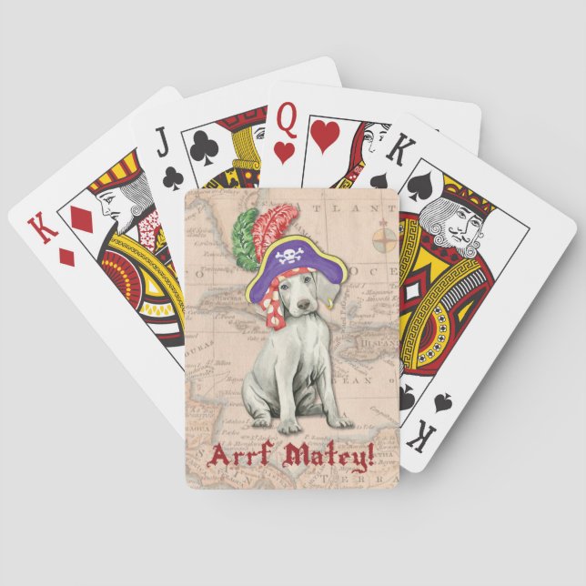 Jeu De Cartes Weimaraner Pirate Bicyclette Jouer Cartes (dos)