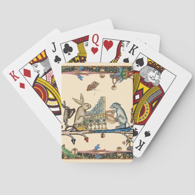Jeu De Cartes WEIRD MÉDIÉVAL DE LA MUSIQUE, Lapin, Chien (dos)