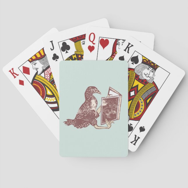 Jeu De Cartes Weka Bird Lire un livre (dos)