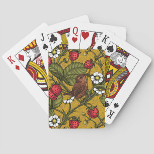 Jeu De Cartes Wens et fraises sur mustrard