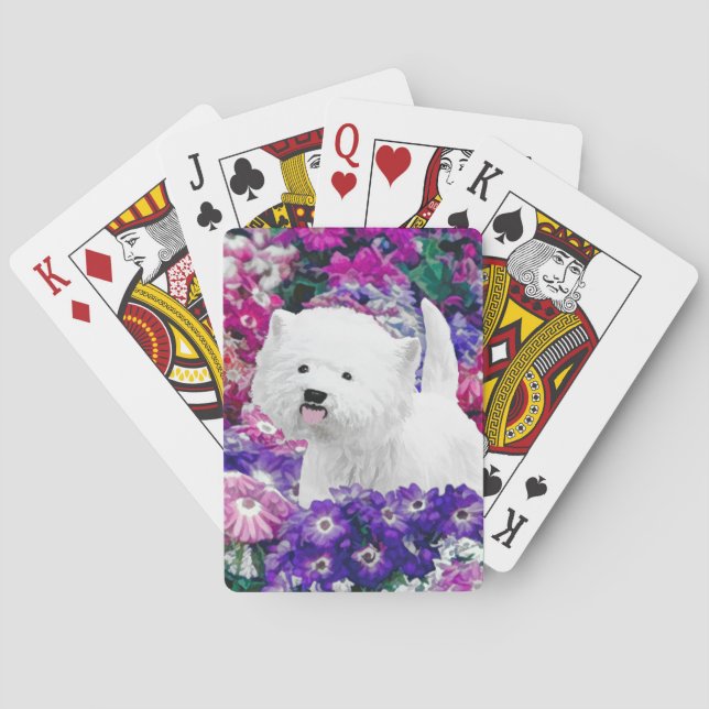 Jeu De Cartes West Highland White Terrier Peinture Chien Art (dos)