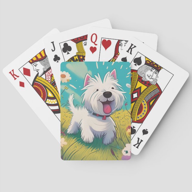 Jeu De Cartes Westie jouer aux cartes (dos)