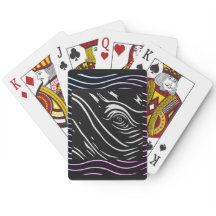 Whale eye playing cards
