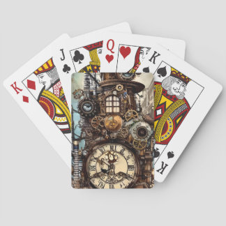 Jeu De Cartes Whimsical Détaillé Steampunk Imaginaire Paris