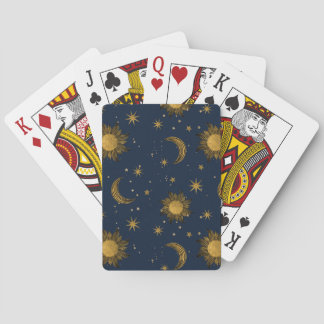 Jeu De Cartes Whimsical Golden Celestial Night Sky