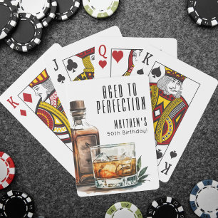 Jeu De Cartes Whisky d'anniversaire pour hommes vieilli à la per