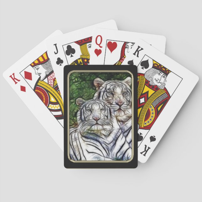 Jeu De Cartes White Tigers (dos)