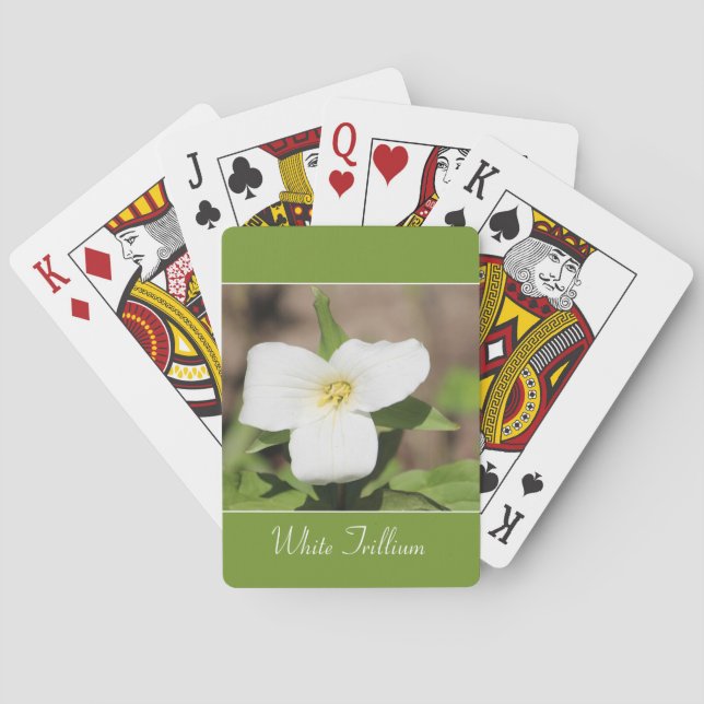 Jeu De Cartes White Trillium Fleur sauvage (dos)