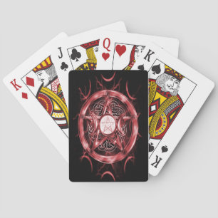 Jeu De Cartes Wiccan pentacle rouge triple lune