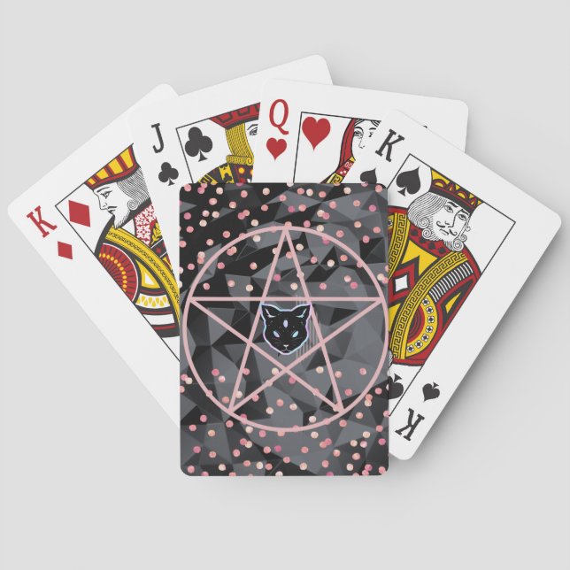 Jeu De Cartes WiizyWitch Magic Witch Cosmic Chat Pentacle Magick (dos)