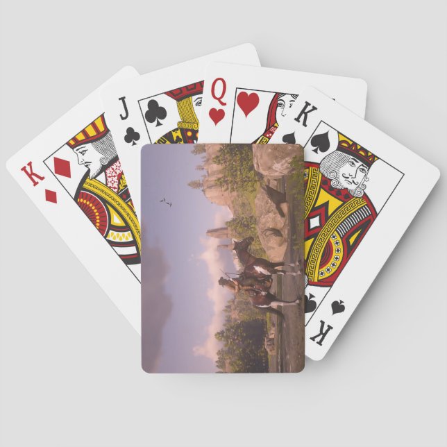 Jeu De Cartes Wild West Sunset Classic Playing Cartes (dos)
