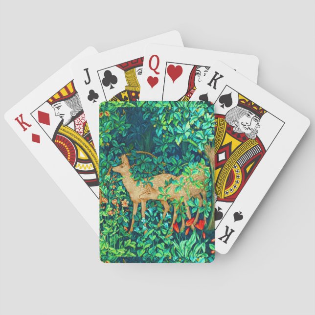 Jeu De Cartes William Morris Forest Deer Tapestry Imprimer (dos)
