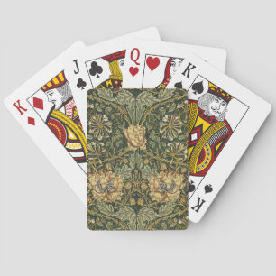 Jeu De Cartes William Morris Honeysuckie Vert Jaune