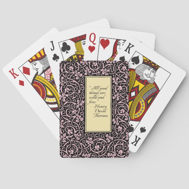 Jeu De Cartes William Morris Motif de la feuille de vigne (dos)
