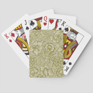 Jeu De Cartes William Morris Poppy Classic Floral Green