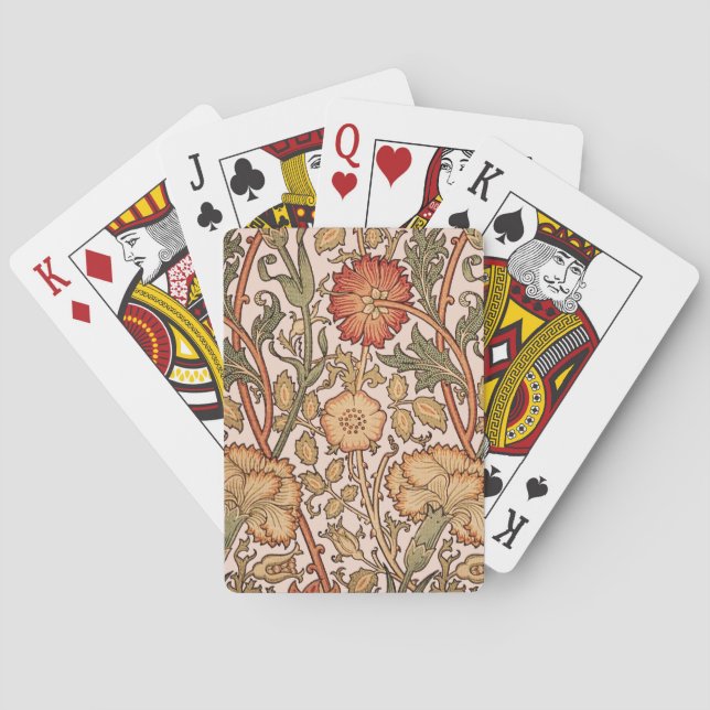 Jeu De Cartes William Morris Rose Flower Fond d'écran Motif (dos)