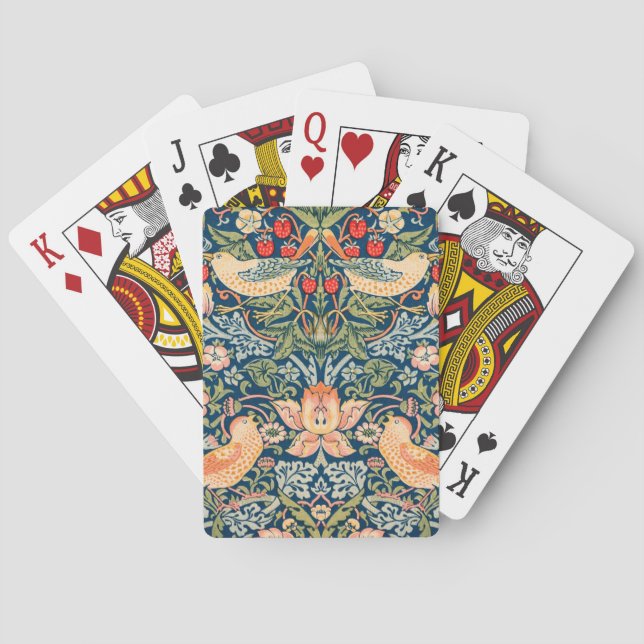 Jeu De Cartes William Morris Strawberry Thief Design (dos)