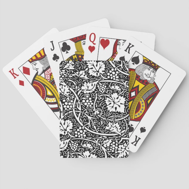 Jeu De Cartes William Morris Vin de raisin noir blanc (dos)